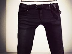 EDWIN jeans & belt